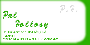 pal hollosy business card